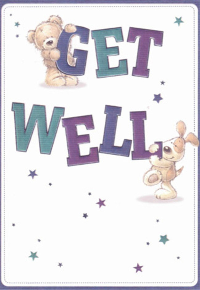 A gentle tribute to encouragement and warmth, this get well card captures the endearing fellowship between a plush bear and an animated puppy. Surrounding them, a constellation of playful stars in sapphire, lilac, and teal evokes good wishes floating through the peaceful corners of Abbey Wood. The typography-bold, rounded, and shaded in purples and aquas-murals the card in refreshing energy and hope. Each stroke and detail-like the bear's soft, dappled fur and the puppy's floppy, velour-textured ears-conjures tactile comfort, reminiscent of the bliss found in the gardens near Abbey Wood's Lesnes Abbey ruins. The composition's airy brightness mirrors the spirit Abbey Wood Flowers puts into every bespoke floral arrangement. Sent with or without a bouquet, this card's easy charm and authentic warmth make it perfect for boosting spirits, whether delivered along Abbey Road or enjoyed by a family gathering to support a loved one at home.
